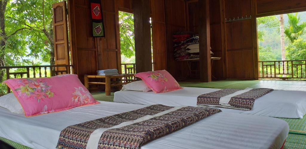 Двухместный (Классический двухместный номер с 2 отдельными кроватями) семейного отеля Linh Soi Homestay, Май Чау
