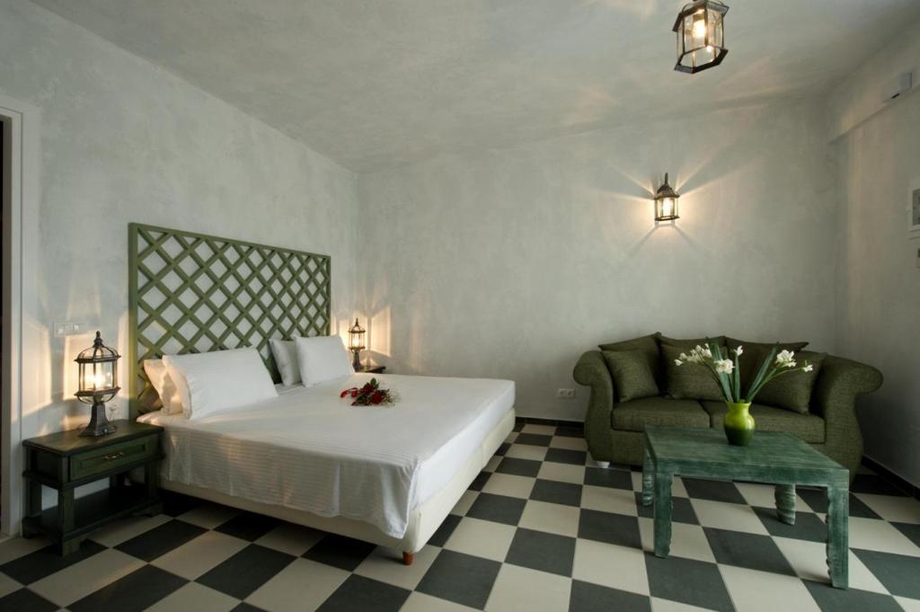Двухместный (Двухместный номер Делюкс с 1 кроватью или 2 отдельными кроватями и видом на море) апарт-отеля Irida Boutique Hotel, Парга