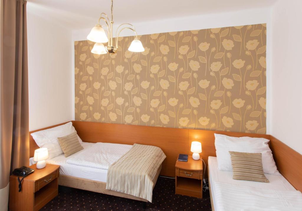 Двухместный (Двухместный номер с 2 отдельными кроватями и ванной комнатой) отеля Novoměstský, Прага