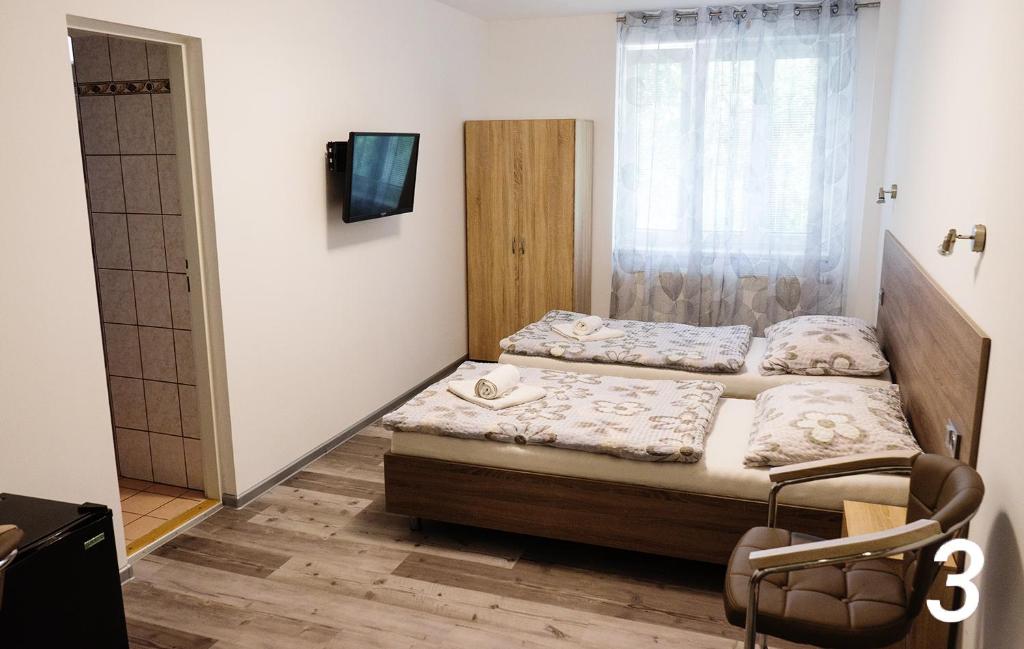 Двухместный (Двухместный номер с 2 отдельными кроватями и ванной комнатой) гостевого дома Ubytování v Brně, Брно