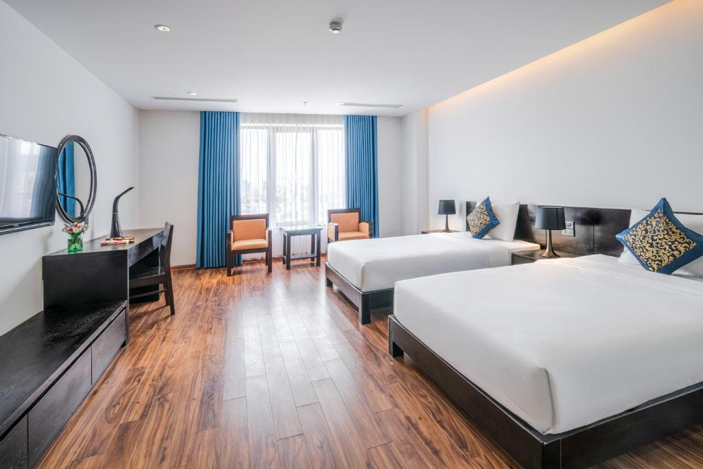 Двухместный (Двухместный номер Делюкс с 1 кроватью или 2 отдельными кроватями) отеля Nostalgia DS Hotel, Дананг