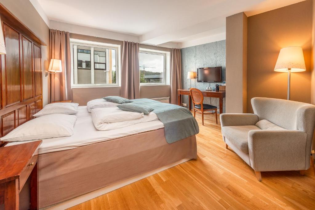 Двухместный (Двухместный номер с 1 кроватью или 2 отдельными кроватями) отеля GamlaVaerket Hotel, Ставангер