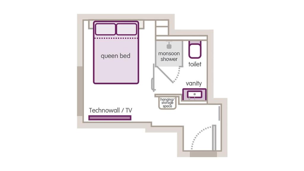 Двухместный (Угловой номер с кроватью размера «queen-size»), Yotel San Francisco