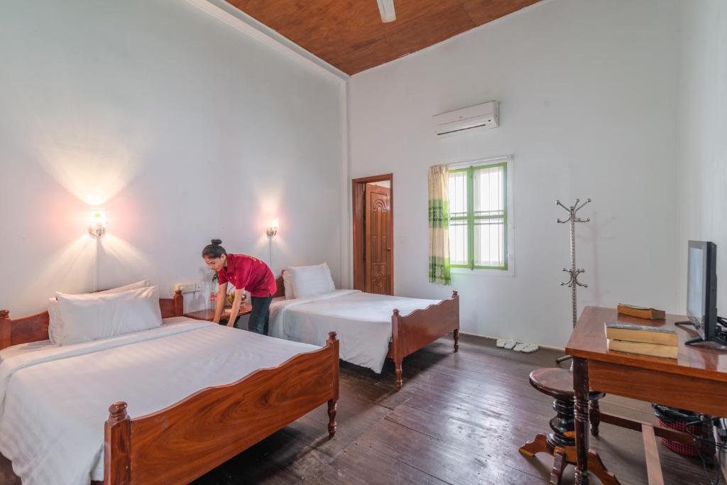 Семейный (Улучшенный семейный номер) гостевого дома Five Rose Siem Reap Hostel, Сием Рип