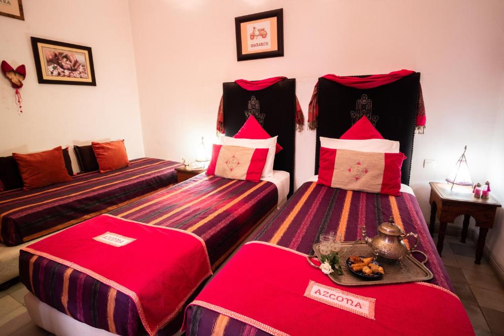 Двухместный (Двухместный номер с 2 отдельными кроватями и дополнительной кроватью) отеля Riad Azcona, Марракеш
