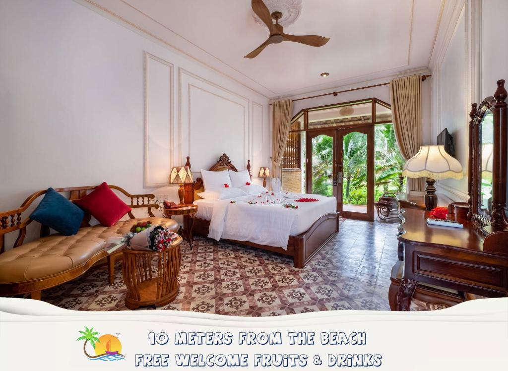 Двухместный (Двухместный номер Делюкс с частичным видом на море) курортного отеля Cocopalm Beach Resort & Spa, Дуонг-Донг