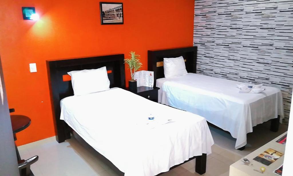 Двухместный (Двухместный номер с 2 отдельными кроватями) отеля Hotel Catedral Campeche, Кампече