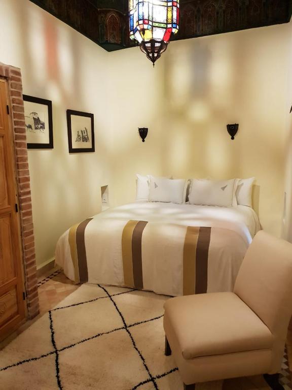 Двухместный (Стандартный двухместный номер с 1 кроватью или 2 отдельными кроватями) отеля Riad Les Trois Palmiers El Bacha, Марракеш