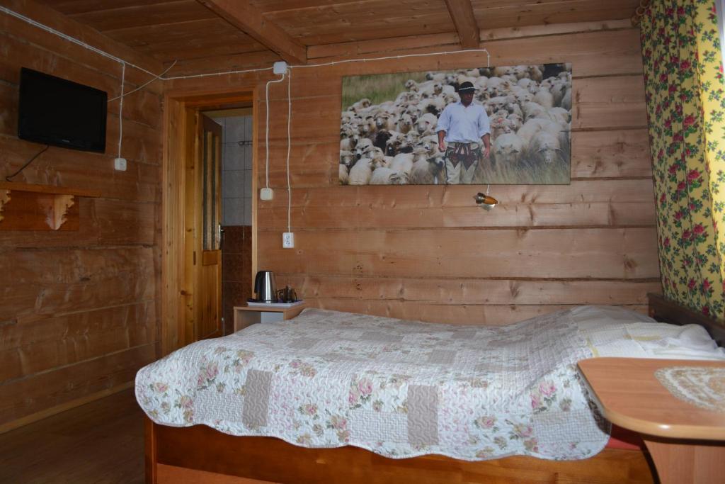 Двухместный (Двухместный номер с 1 кроватью и собственной ванной комнатой) семейного отеля GÓROLIK u Kwietniów, Буковина-Татшаньска