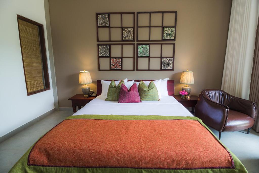 Двухместный (Двухместный номер Делюкс с 1 кроватью или 2 отдельными кроватями и балконом) курортного отеля Thilanka Resort and Spa, Дамбулла