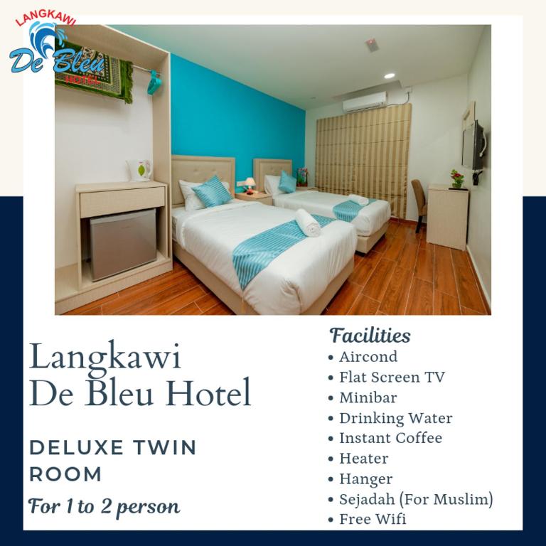 Двухместный (Двухместный номер Делюкс с 2 отдельными кроватями) отеля Langkawi De Bleu Hotel, Лангкави
