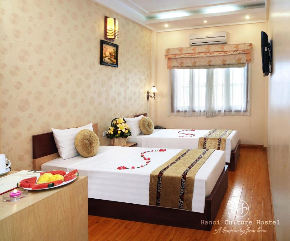 Двухместный (Улучшенный двухместный номер с 1 кроватью или 2 отдельными кроватями) хостела Hanoi Culture Hostel, Ханой