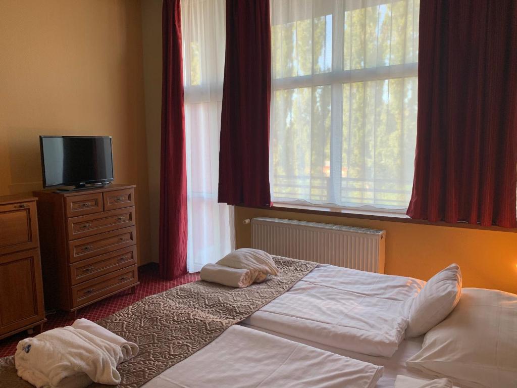 Двухместный (Стандартный двухместный номер с 1 кроватью или 2 отдельными кроватями и балконом) отеля Hotel Therma, Дунайска-Стреда