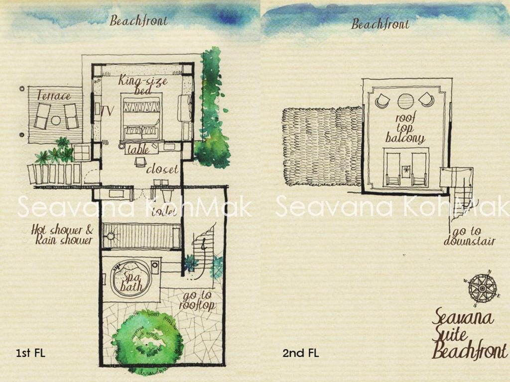 Сьюит (Люкс — Вид на пляж), Seavana Koh Mak Beach Resort