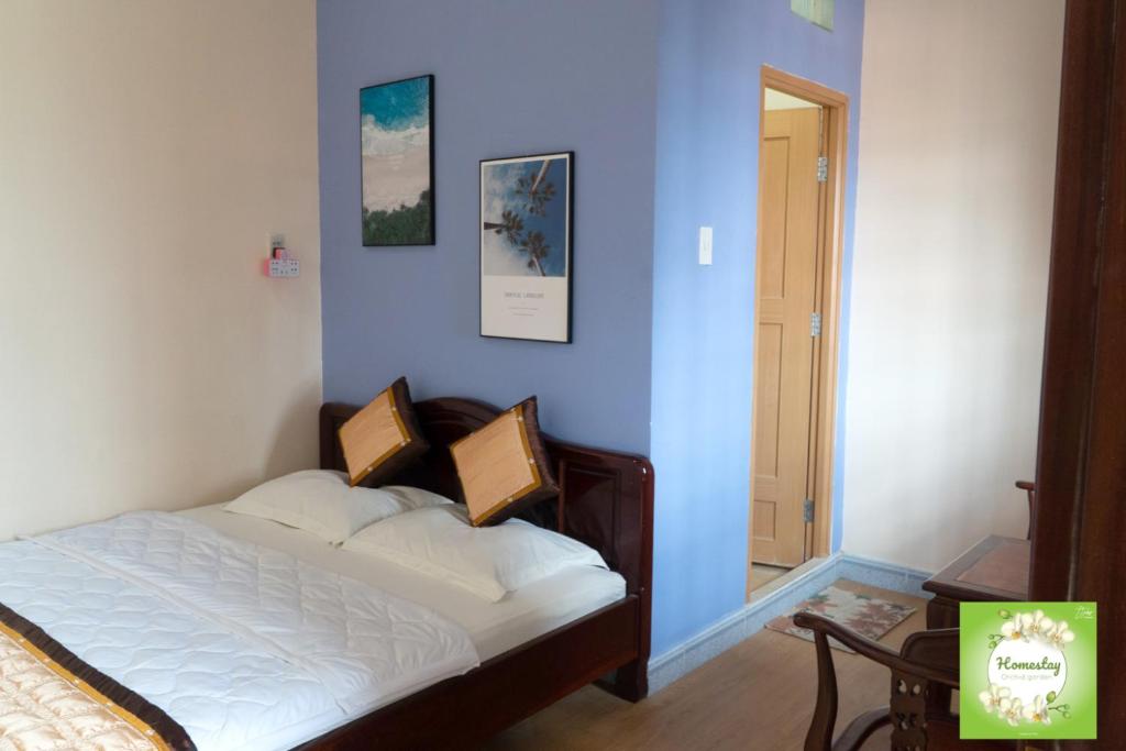 Двухместный (Улучшенный двухместный номер с 1 кроватью) семейного отеля Can Tho Orchid Garden Homestay, Кантхо
