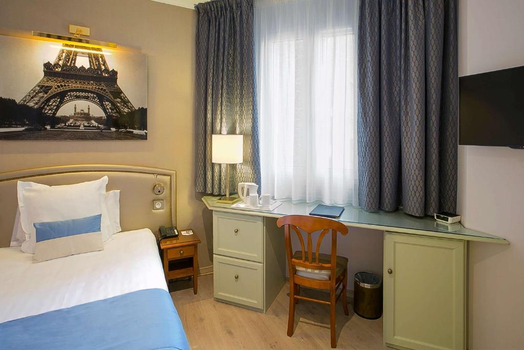 Одноместный (Одноместный номер с односпальной кроватью), Best Western Au Trocadéro