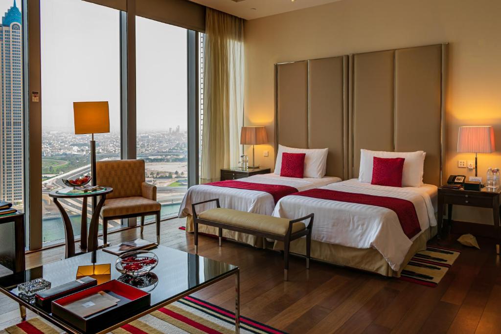 Двухместный (Двухместный номер Делюкс с 2 отдельными кроватями и видом на город) отеля The Oberoi Dubai, Дубай