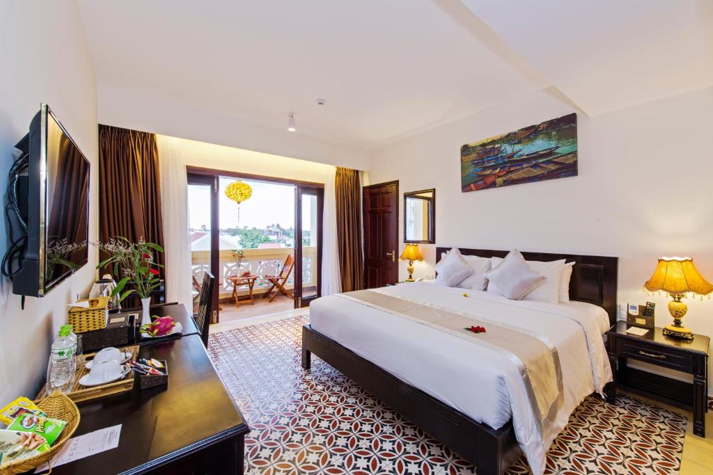 Двухместный (Двухместный номер Делюкс с 1 кроватью или 2 отдельными кроватями) отеля Hoi An River Green Boutique Hotel, Хойан