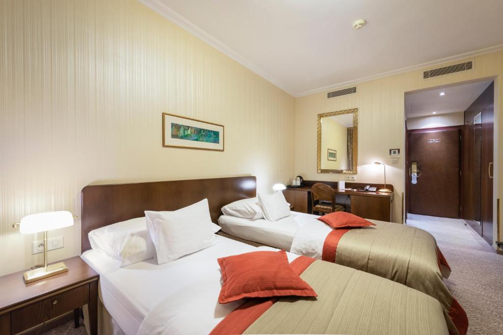 Двухместный (Стандартный двухместный номер с 1 кроватью или 2 отдельными кроватями, вид на город) отеля Hotel Devín, Братислава