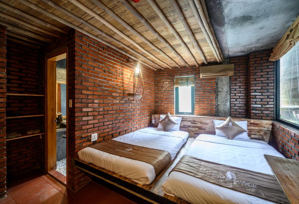 Двухместный (Стандартный двухместный номер с 2 отдельными кроватями и видом на сад) отеля Mira Bãi Xếp Quy Nhơn - The Hidden Jewel, Куинён