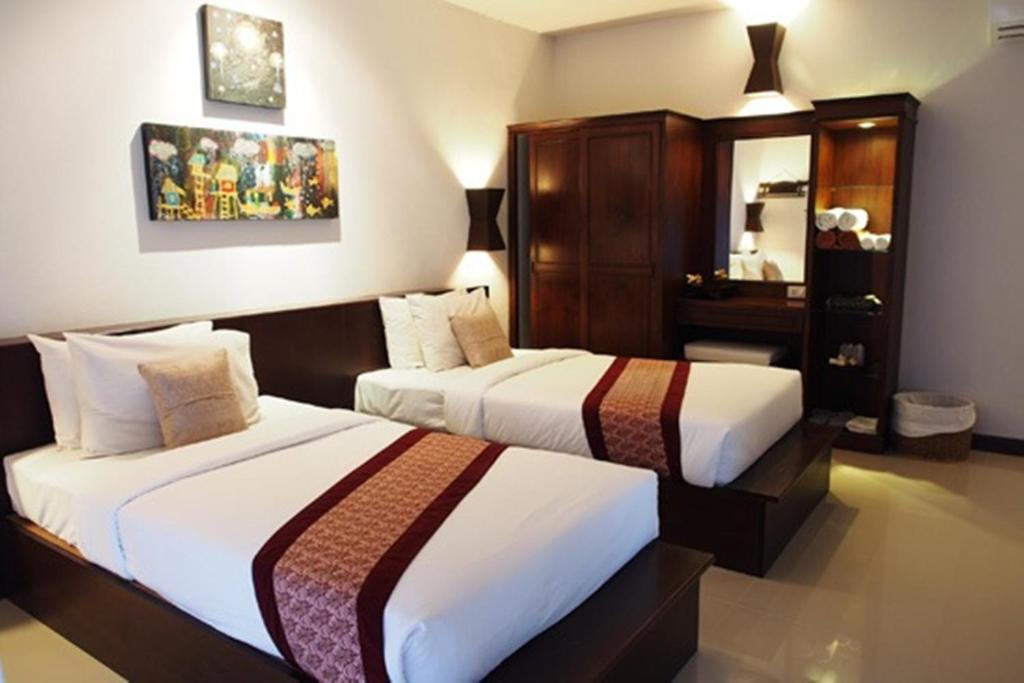 Двухместный (Улучшенный двухместный номер с 2 отдельными кроватями) курортного отеля Chaw Ka Cher Tropicana Lanta Resort, Ко Ланта