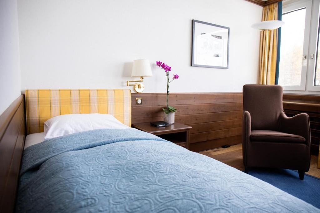 Одноместный (Одноместный номер с ванной комнатой) отеля Arosa Kulm Hotel & Alpin Spa, Ароза