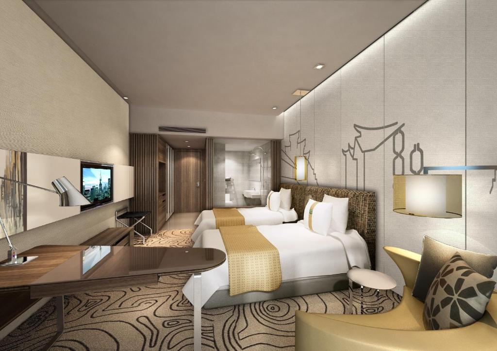 Двухместный (Двухместный номер Делюкс с 2 отдельными кроватями) отеля Holiday Inn Shanghai Hongqiao, Шанхай