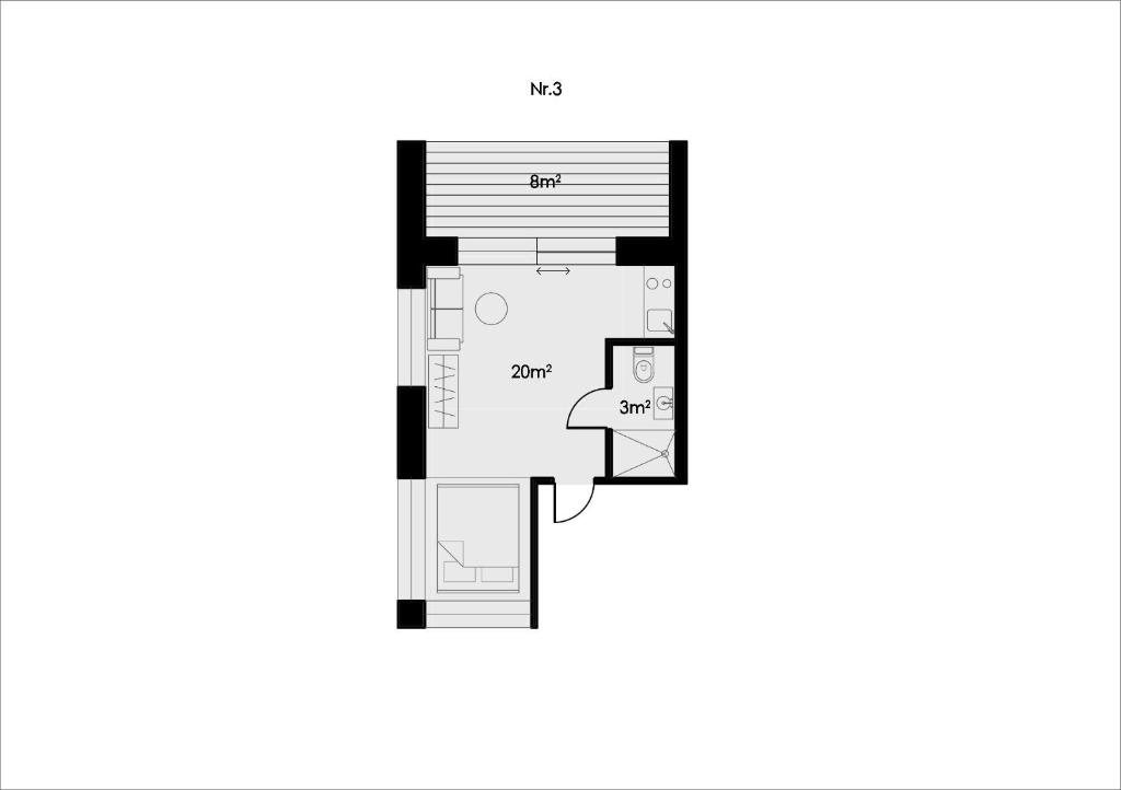 Апартаменты (Апартаменты-студия с видом на море), Lauču Akmens