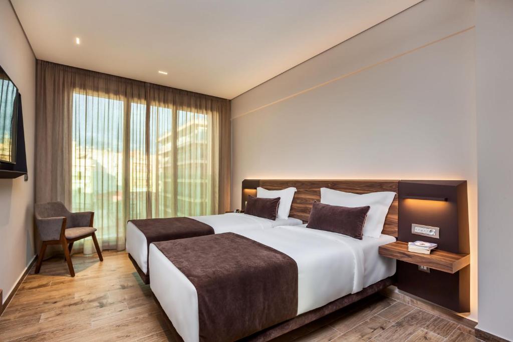 Двухместный (Номер Делюкс с 2 отдельными кроватями и видом на город) отеля ad Imperial Plus Hotel Thessaloniki, Салоники