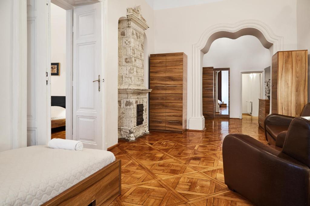 Апартаменты (Апартаменты с 2 спальнями и видом на город - Лиловый), Krakow For You Budget Apartments