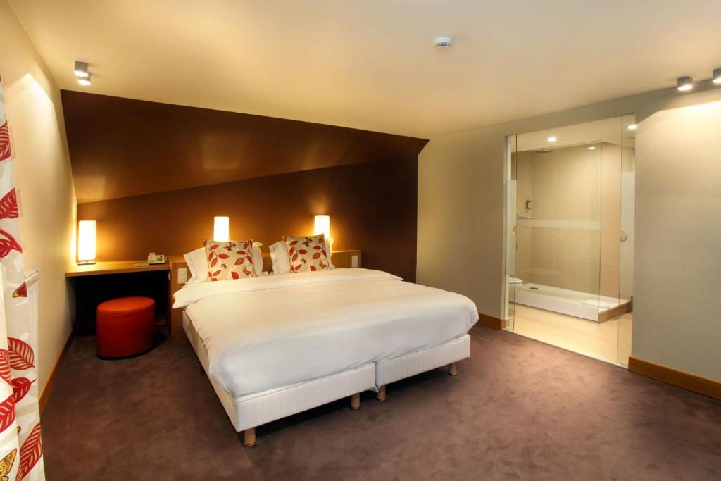 Двухместный (Двухместный номер с 1 кроватью или 2 отдельными кроватями, вид на озеро) отеля Hotel des Bains & Wellness Spa Nuxe, Робертвиль