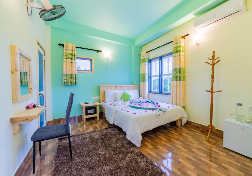 Двухместный (Улучшенный номер с кроватью размера «queen-size») гостевого дома Olhumathi View Inn, Укулхас