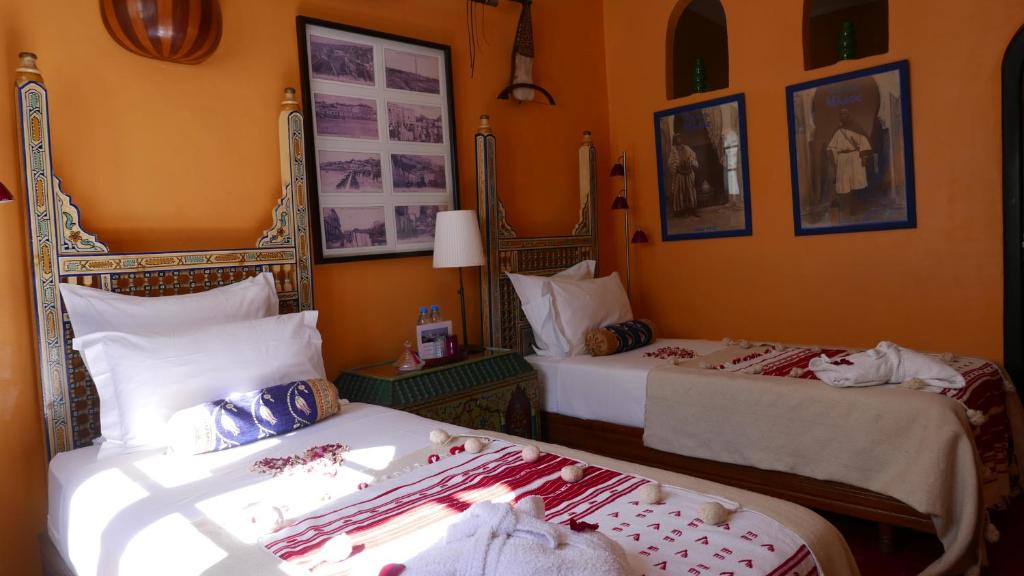 Двухместный (Двухместный номер Kasbah с 2 отдельными кроватями) гостевого дома Dar Sultan, Танжер