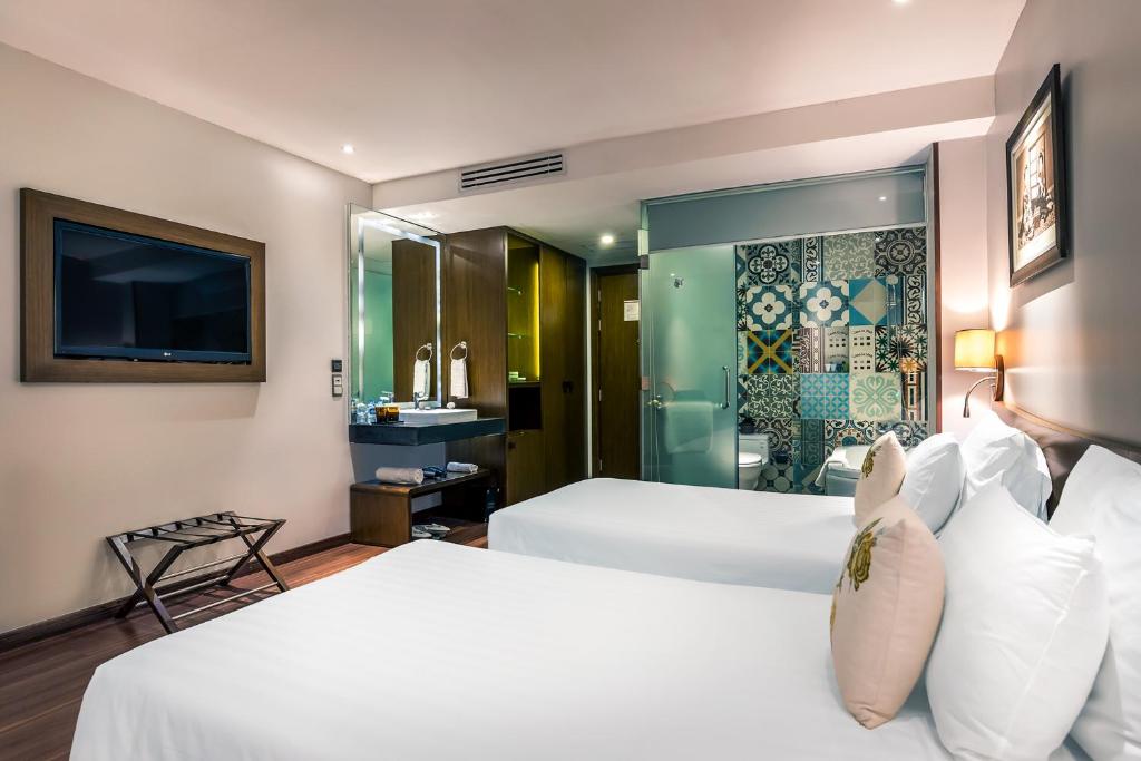Двухместный (Двухместный номер Делюкс с 1 кроватью — Без окна) отеля Silverland Sakyo Hotel & Spa, Хошимин