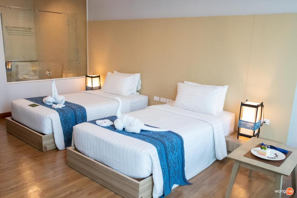 Двухместный (Двухместный номер Делюкс с 2 отдельными кроватями) отеля Grand Vista Chiangrai, Чианграй