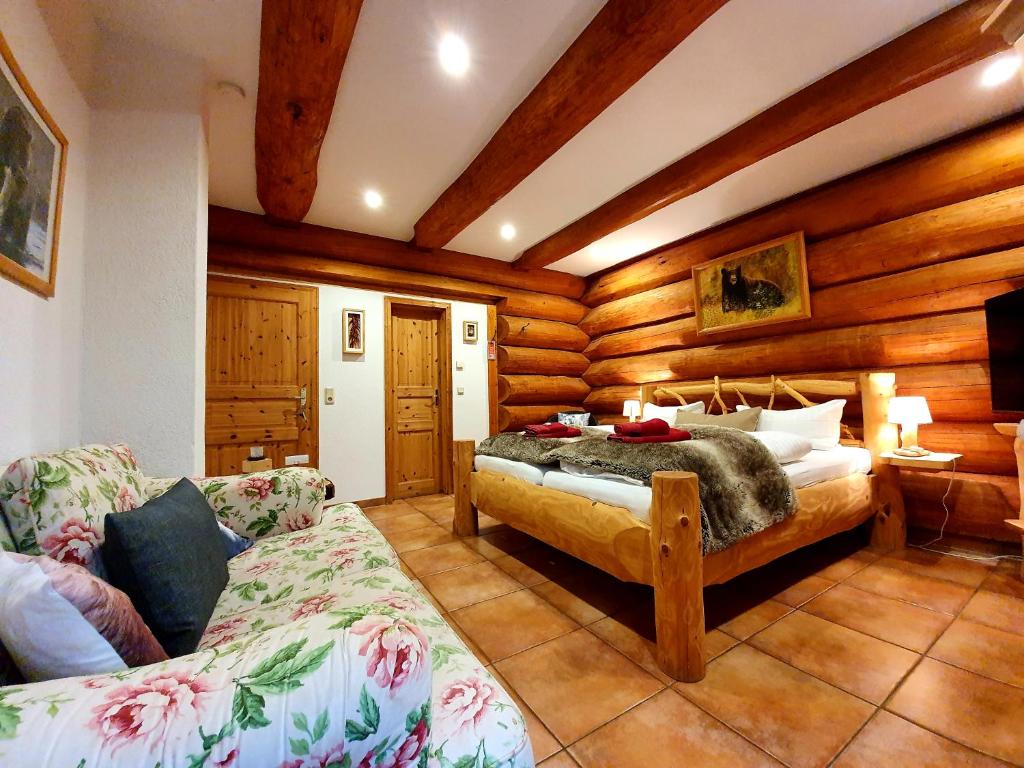 Двухместный (Double Room with Terrace Log House), Pension Forsthaus Georgshöhe