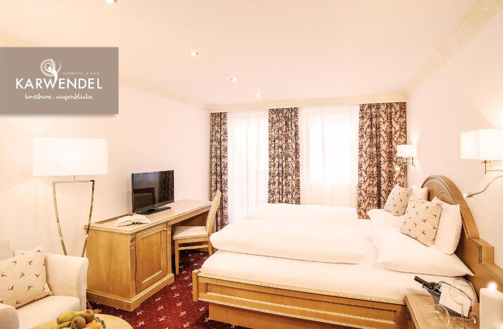 Двухместный (Стандартный двухместный номер с 1 кроватью) отеля Alpenhotel Karwendel -Adults only-, Зефельд-ин-Тироль