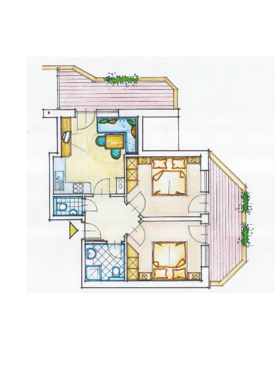 Апартаменты (Апартаменты с 2 спальнями и балконом (4 взрослых)), Appartement Zottl