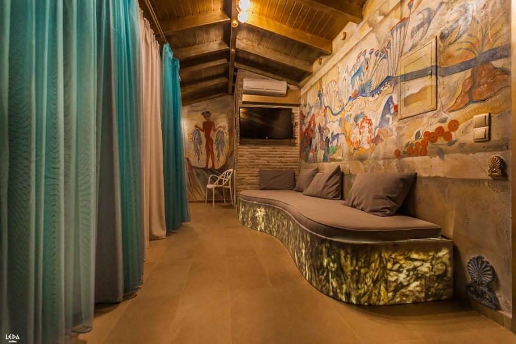 Сьюит (Улучшенный люкс с видом на море) гостевого дома Leda Suites, Парга