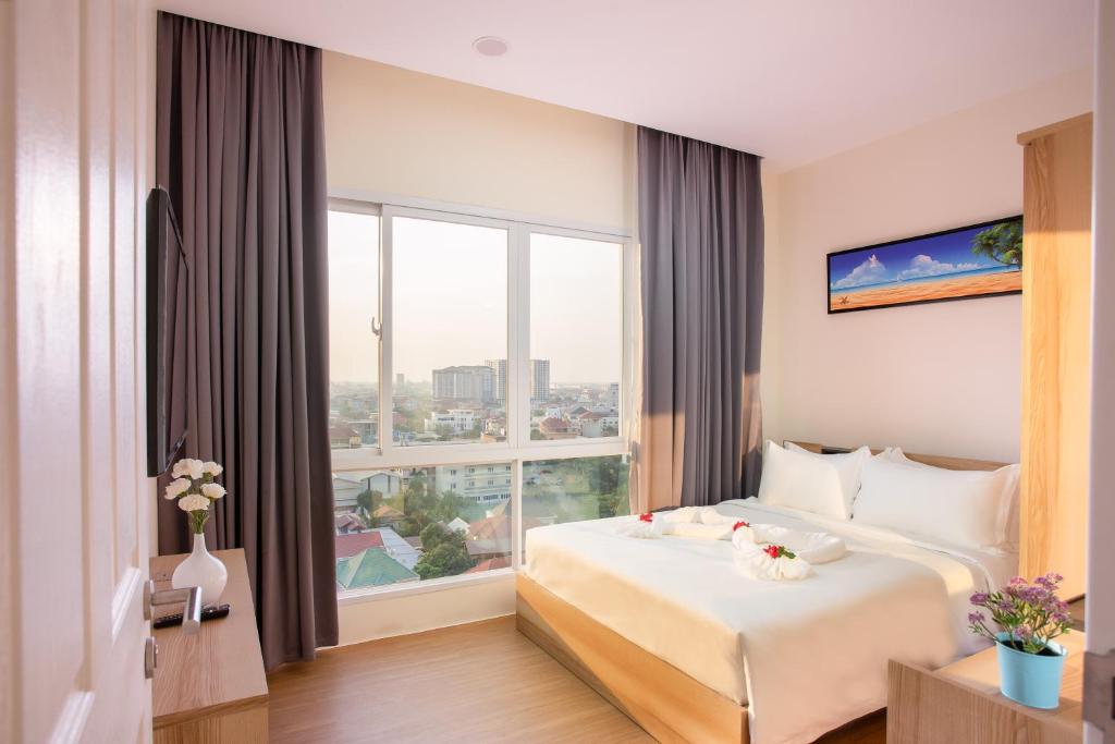 Апартаменты (Улучшенные апартаменты с 1 спальней) отеля TK VIEW HOTEL & APARTMENT, Пномпень