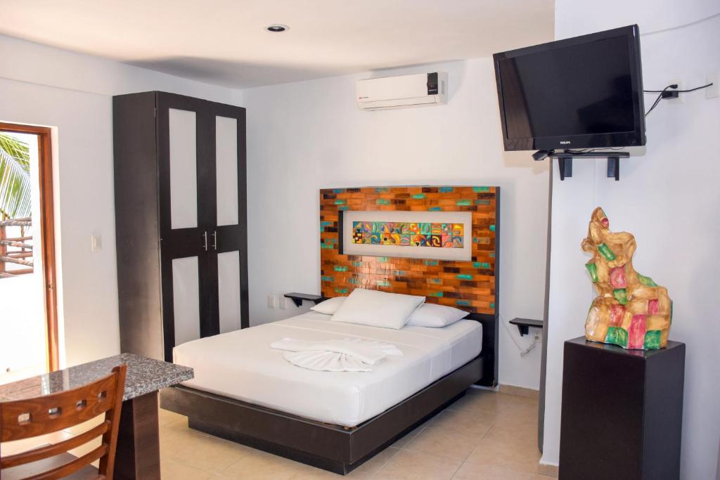 Двухместный (Двухместный номер с 1 кроватью и террасой) отеля Resort Boutique El Fuerte, Махауаль