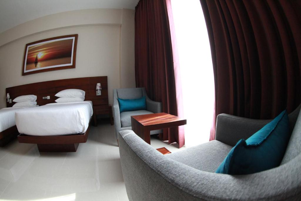 Трехместный (Трехместный номер Делюкс с видом на море) отеля Mirage Colombo, Коломбо