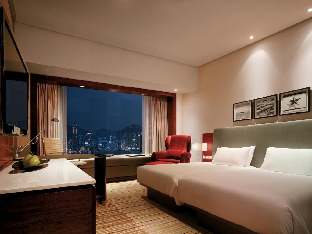 Двухместный (Двухместный номер Делюкс с 2 отдельными кроватями) отеля Hyatt Regency Hong Kong Tsim Sha Tsui, Гонконг (город)