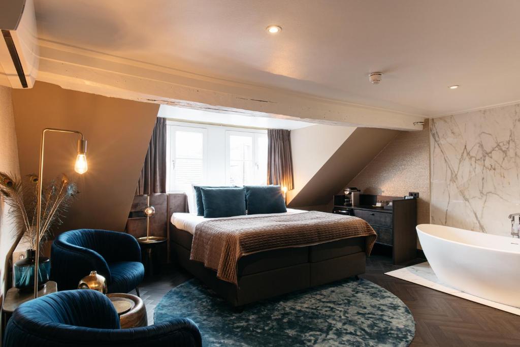 Двухместный (Улучшенный двухместный номер с 1 кроватью) отеля Hotel Britannique, Маастрихт