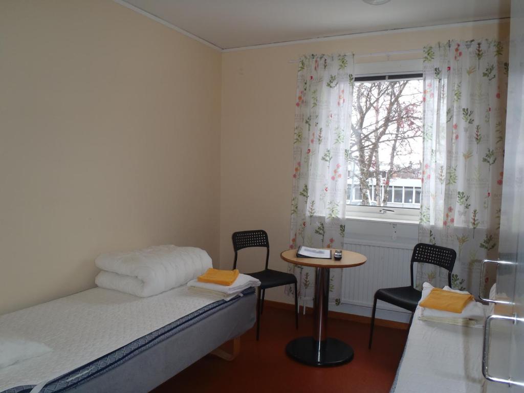 Двухместный (Двухместный номер эконом-класса с 2 отдельными кроватями и общим душем) отеля STF Malmfältens Folkhögskola, Кируна