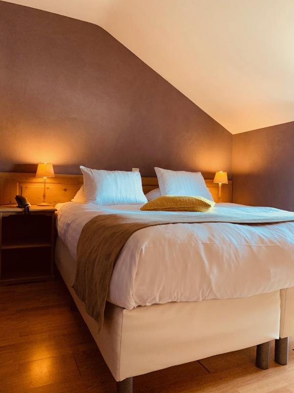 Двухместный (Небольшой двухместный номер с 1 кроватью и душем) отеля Hotel La Passerelle, Намюр