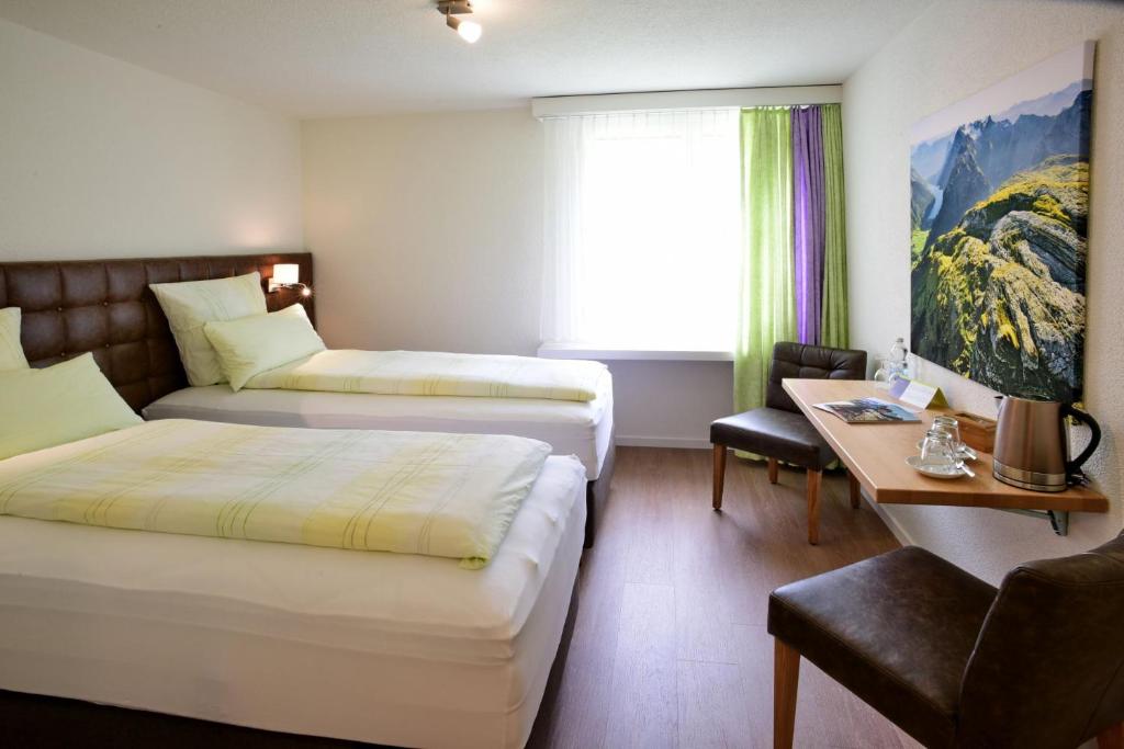 Двухместный (Двухместный номер с 1 кроватью и видом на горы) отеля Hotel Rhodannenberg AG, Гларус