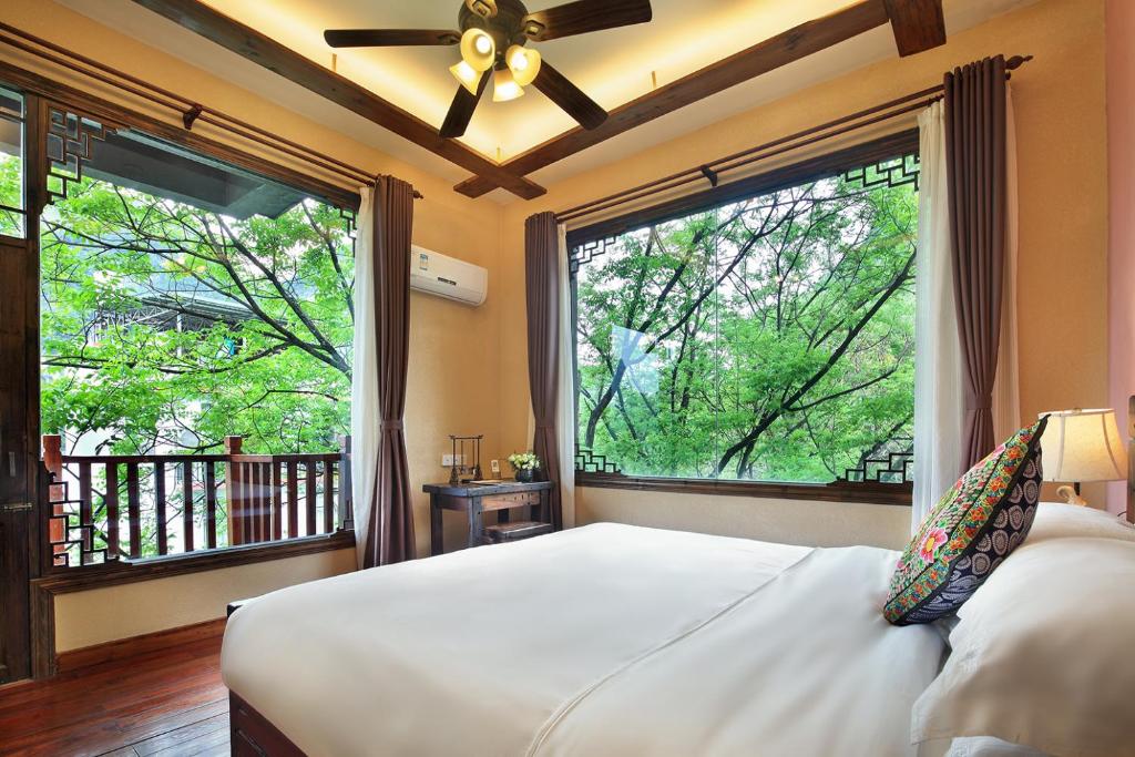 Семейный (Семейный суперлюкс), Yangshuo Mountain Nest Boutique Hotel