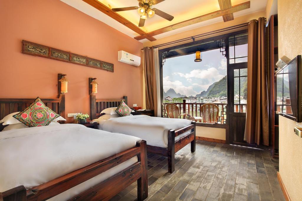 Семейный (Семейный суперлюкс), Yangshuo Mountain Nest Boutique Hotel