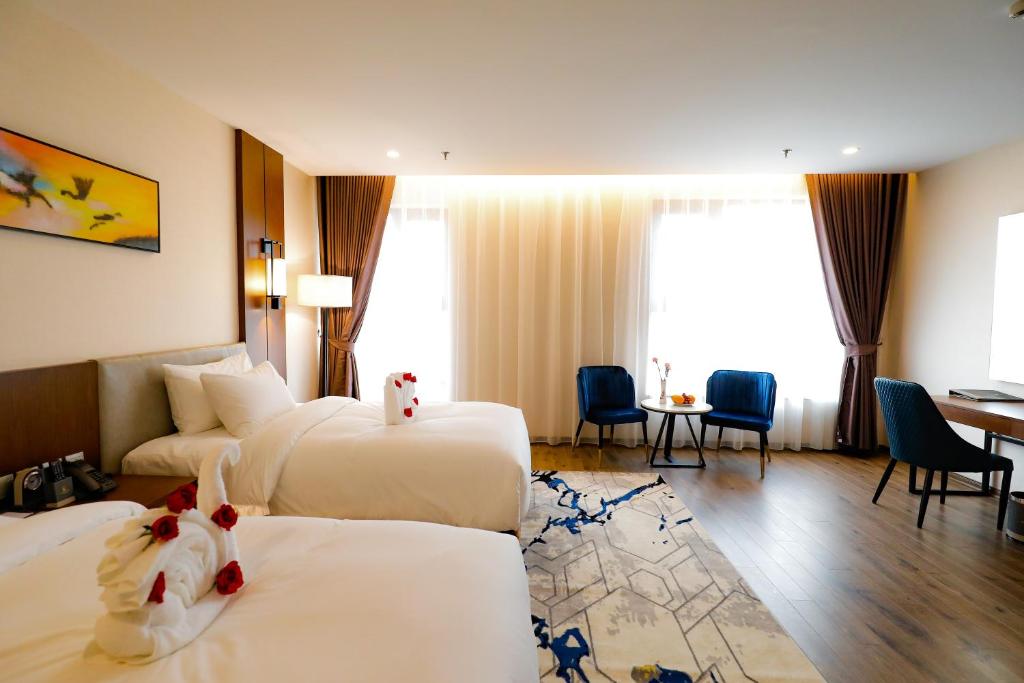 Двухместный (Стандартный двухместный номер с 2 отдельными кроватями) отеля Grand Phoenix Hotel Bac Ninh, Бакнинь